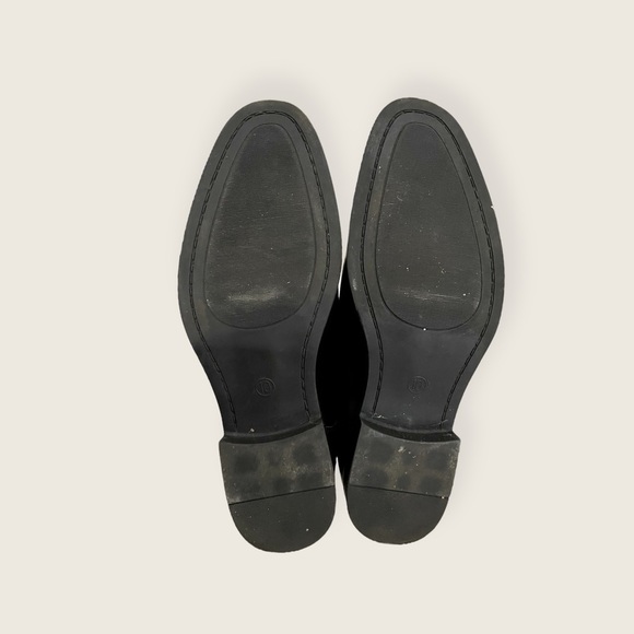 Oxford Plain Toe Lace Up Classic Black Leather Formal/Business Casual Dress Shoe - Picture 5 of 6